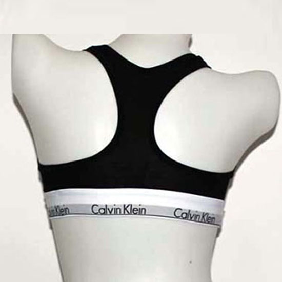 Sujetador Calvin Klein Mujer Blanco Negro - Haga un click en la imagen para cerrar
